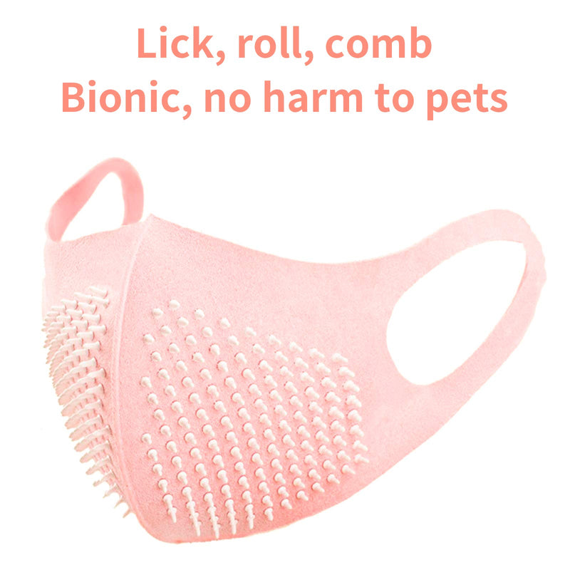 Unnosin Cat Petting Mask/Pet Grooming Mask Interactive Toys, Cat Tongue Bionic Mask with Ultra-Soft Silicone for Cat Lover - PawsPlanet Australia