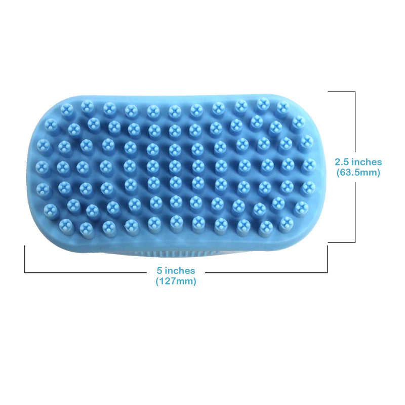 [Australia] - Pets First Pet Bath & Massage Brush Great Grooming Comb for Messaging and Shampooing Dogs, Cats, Small Animals with Short or Long Hair - Soft Rubber Bristles Gently Removes Loose & Shed Fur from Your 