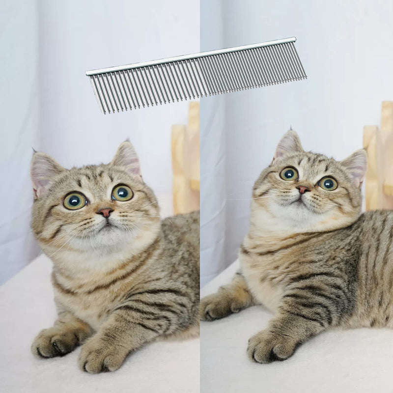 4 pieces pet comb, pet combs, dog comb, for pet hair, pet bathing, daily care of pet life (silver)... - PawsPlanet Australia