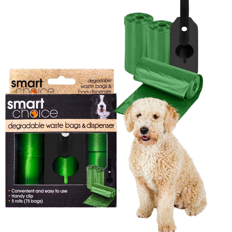 Smart Choice Poop Holder and Degradable Bags, Black, 0.177999 kg, 5-count - PawsPlanet Australia