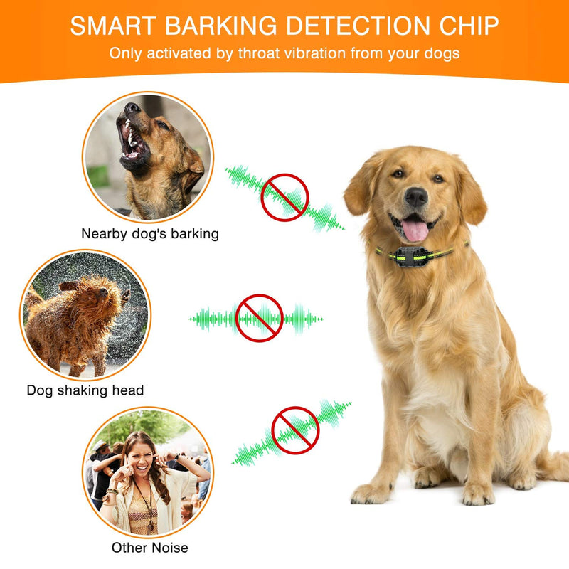 [Australia] - Flittor Bark Collar, No Bark Collar Rechargeable with Beep, Anti bark Collar with Adjustable Sensitivity and Intensity Beep Vibration No Harm Shock for Small Medium Large Dogs… 