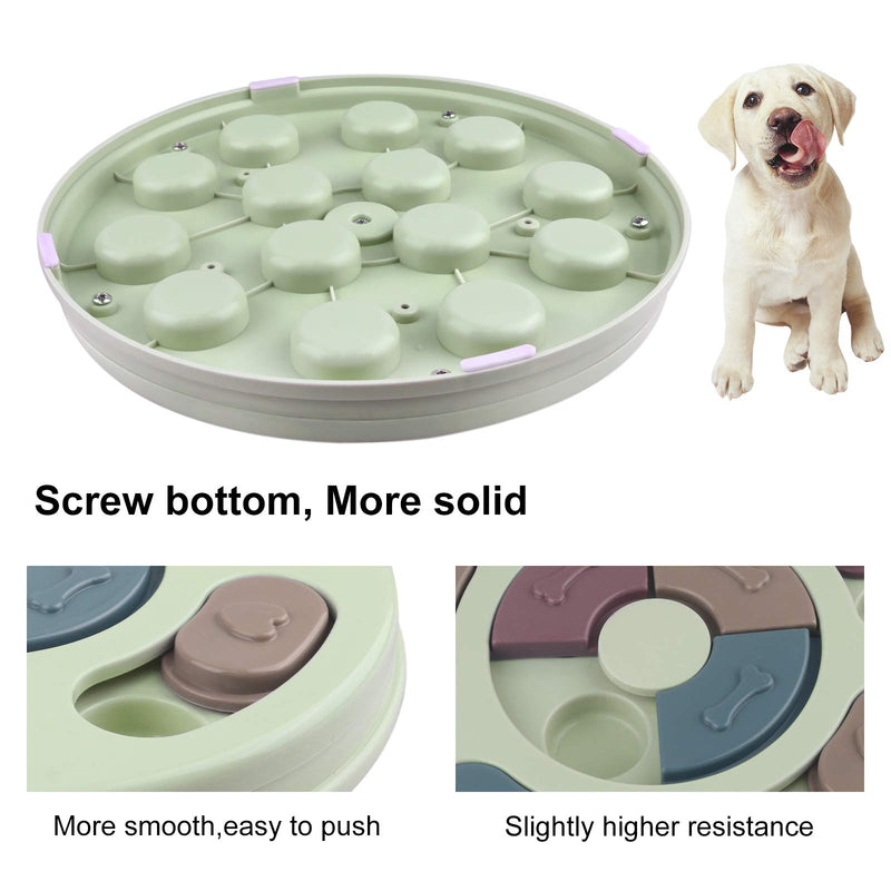 Elezenioc Dog Puzzle Feeder Toy,Puppy Treat Dispenser Slow Feeder,Dog Stimulation Toy Brain Games Toys, Puzzle Toys with Non-Slip for Dog Puppy Cat (Green) - PawsPlanet Australia