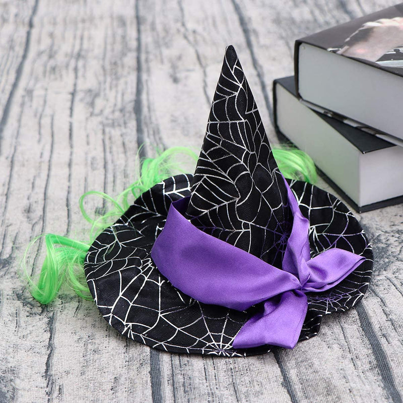 Halloween Cat Hat Costumes Dog Decoration Cloth Witch Mini Hat Pet Cosplay Costumes with Adjustable Rope Suitable for All Pet - PawsPlanet Australia