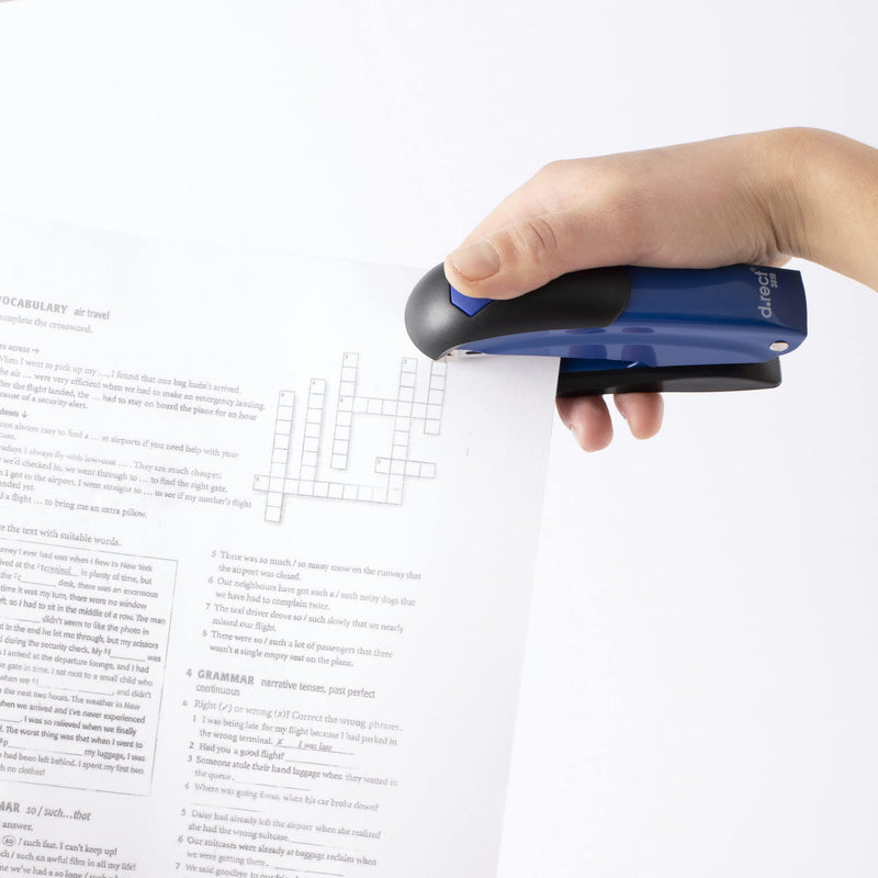 D.RECT 3019 metal stapler - metal stapler, office stapler, table stapler - stapler 30 sheets - stapler for office - stapler for the desk 104034, blue/black single pack - PawsPlanet Australia