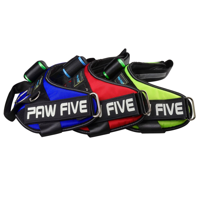 [Australia] - Paw Five CORE-1 Reflective No-Pull Dog Harness with Built-in Waste Bag Dispenser Adjustable Padded Control for Medium and Large Dogs, X-Large (Girth: 39" - 48") Lava Red 