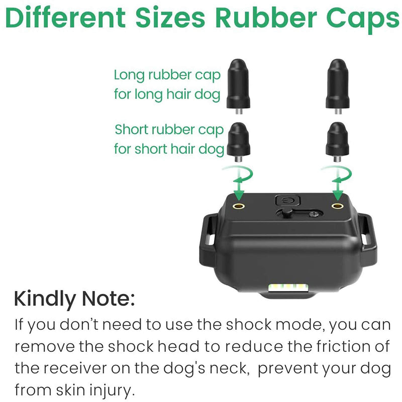 FunniPets Dog Training Collar, Dog Shock Collar 2600ft Remote Range Waterproof Shock Collar for 3 Dogs with 4 Training Modes Light Static Shock Vibration Beep - PawsPlanet Australia