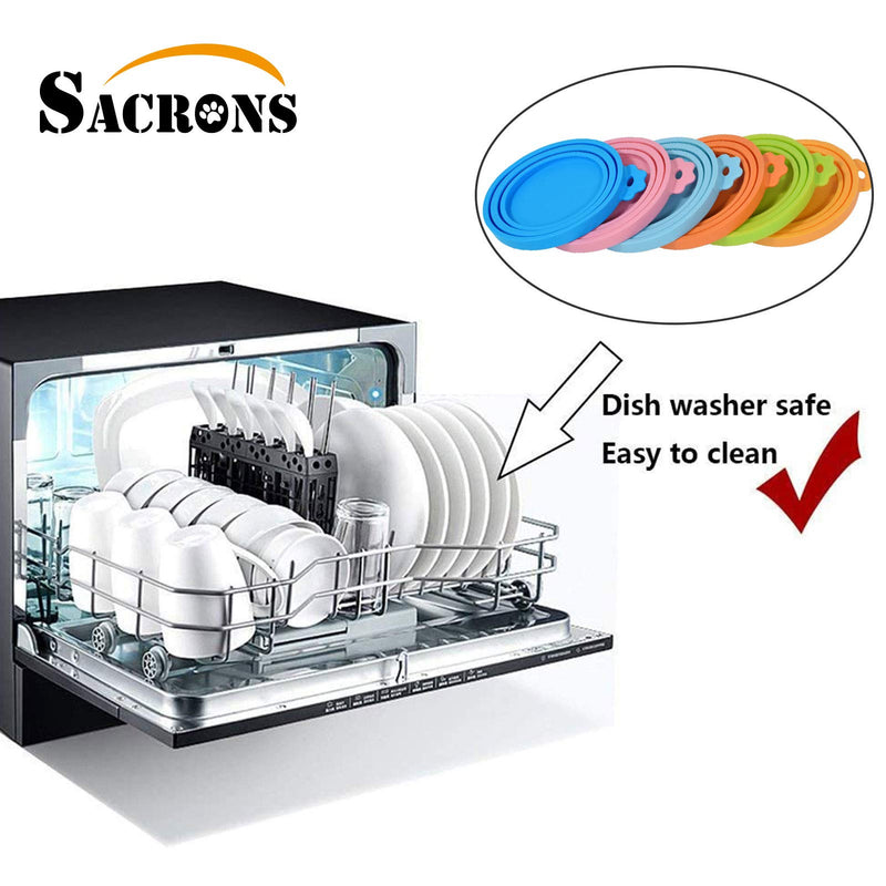SACRONS Can Covers Universal Silicone Food Lid Cover for Pet Food/Fits Most Standard Size Dog and Cat Can Tops Blue+Green - PawsPlanet Australia