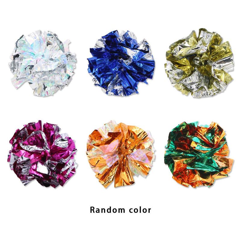 Wudong 20 Pcs 6cm Crinkle Balls Toy For Cats, Colorful Mylar Balls Crinkle Paper Ball for Pet Kitten - PawsPlanet Australia
