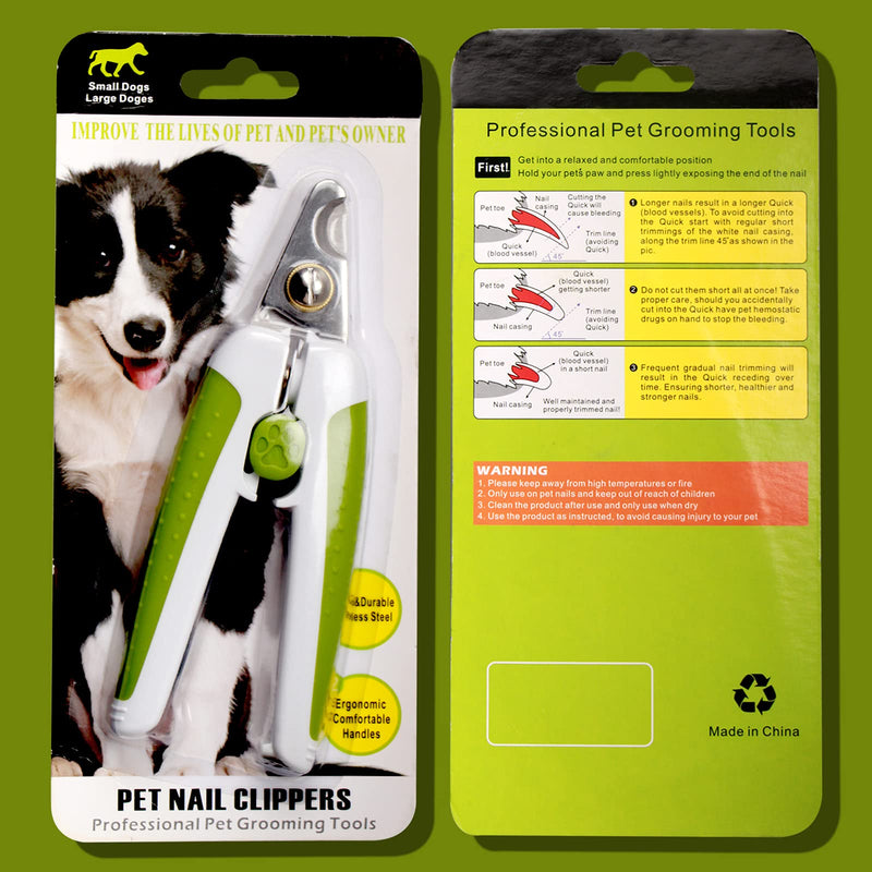 ATESON Dog & Cat Nail Clippers and Trimmer - with Safety Guard to Avoid Over Cutting, Cutting Nails Free Nail File Razor Sharp Blade Professional Grooming Tool for Pets - PawsPlanet Australia