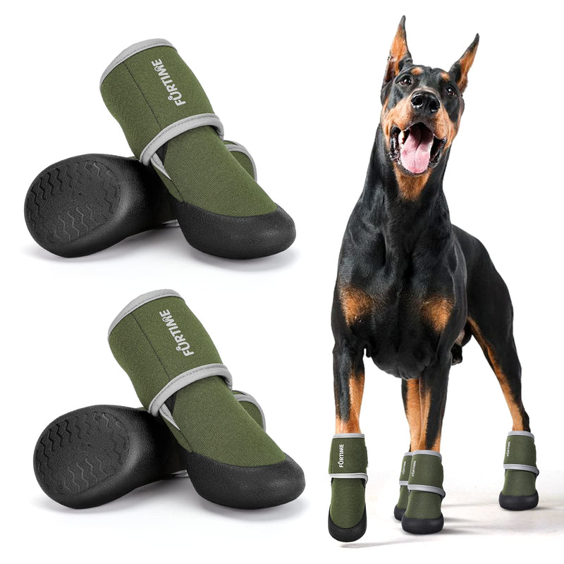FURTIME Dog Shoes Paw Protectors for Small Medium Large Dogs Boots with Reflective Strips Rugged Anti-Slip Rubber Sole for Outdoor Walking Winter Snow 4PCS/Set XXL(3''x2.5'')(L*W) - PawsPlanet Australia