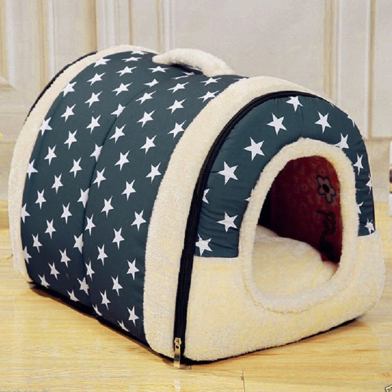 ANPPEX Igloo Dog House, Portable Cat Igloo Bed with Removable Cushion, 2 In 1 Washable Cozy Dog Igloo Bed Cat Cave, Foldable Non-Slip Warm for Pets Puppy Kitten Rabbit M A302 - PawsPlanet Australia