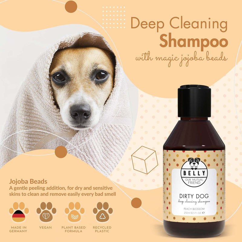 Belly Organic Dog Shampoo & Puppy Shampoo - Natural Dog Shampoo For Smelly Dogs - Sensitive Dog Shampoo For Dry Itchy Skin - Grooming Products For Dogs, Deshedding Shampoo For Dogs, Pet Shampoo, 250ml - PawsPlanet Australia