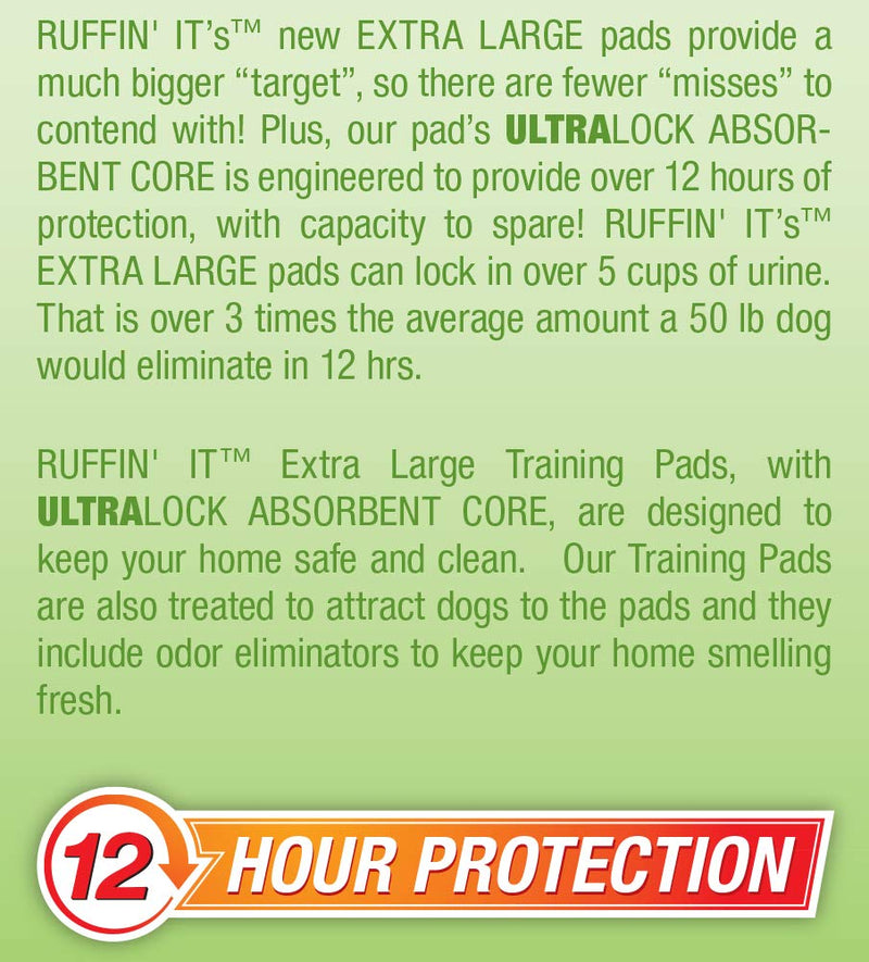 [Australia] - RUFFIN' IT 7N82001 Training Pads for Housebreaking Puppies, X-Large (21 Pads) 