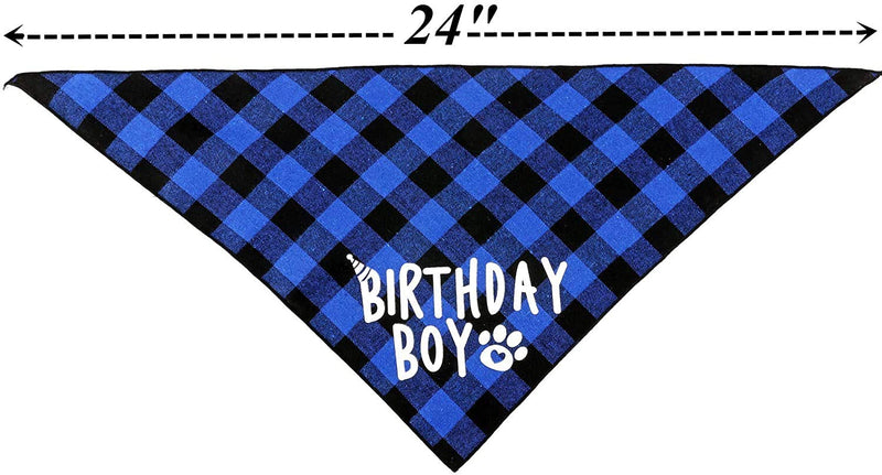 Dog Birthday Bandana and Pet Birthday Hat Set, Doggy Birthday Bone Toy for Small Medium Dogs - PawsPlanet Australia