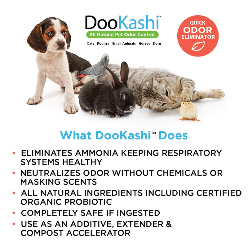 [Australia] - DooKashi Cat Litter Deodorizer and Cat Odor Eliminator - Cats Litter Additive Extender and Odor Remover, All Natural, Probiotic Powered, Non-GMO Project Verified 2 lb 