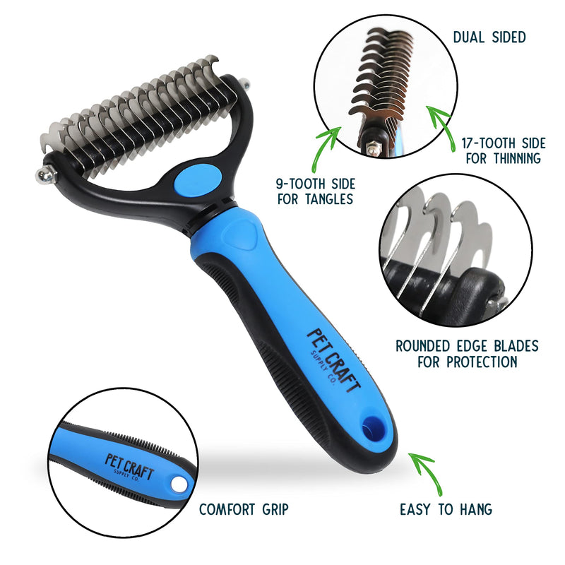 Pet Craft Supply Premium Grooming Tools - for Large Dogs Small Dogs Puppies Cats Kittens - Nailclipper - Dog Brush - Cat Brush - Deshedding Tool Deshedding Rake - PawsPlanet Australia