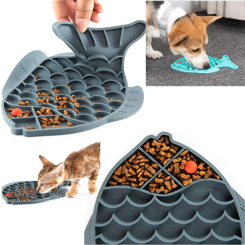 crazy bean Pet Feeding Tray Slow Feeder for Cats and Dogs Spill Proof Pet Feeding Mat Pet Feeding Bowl Silicone Slow Lick Food Pad A Green - PawsPlanet Australia