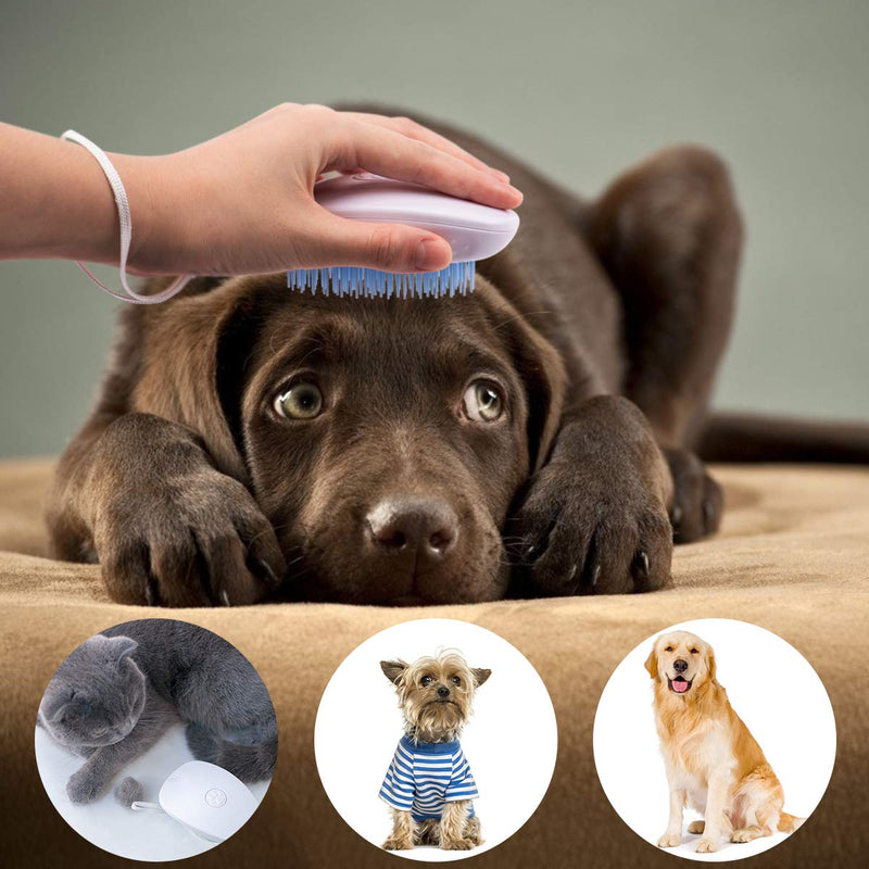 [Australia] - 2 pcs Dogs Cats Brush- Pet Self Cleaning Slicker Brush with Cleaning Button Soft Pet Grooming Hair Brush Quick Release Pet Hair Remover Comb for Removing Undercoat Shedding Hair Pet Massages 