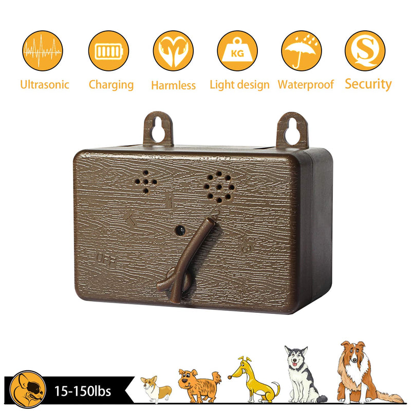 [Australia] - Anti Barking Control Device,Ultrasonic Dog Bark Deterrent,Upgrade Mini Sonic Anti-bark Repellent 50 FT Range,Ultrasound Silencer No Bark Training Control Device Security for Dogs Bronze 