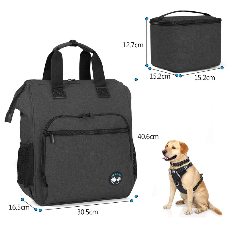 Teamoy Travel Bag for Dog Gear, Dog Travel Bag Backpack for Carrying Pet Food, Treats, Toys and Other Essentials, Ideal for Travel or Camping, Black - PawsPlanet Australia