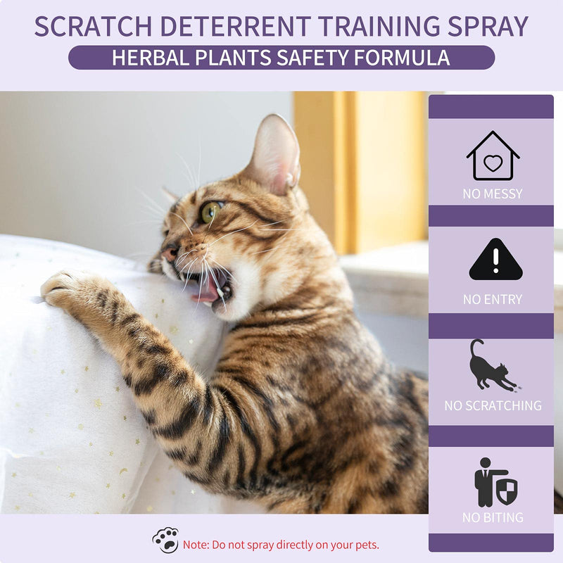 Cat Repellent Spray - Cat Deterrent Spray Protect Our Furniture, Plants, Floor, Suit for Indoor and Outdoor, Cat Spray Deterrent for Anti Scratching & Biting, Cat & Kitten Training Aid, 58ml/2OZ - PawsPlanet Australia