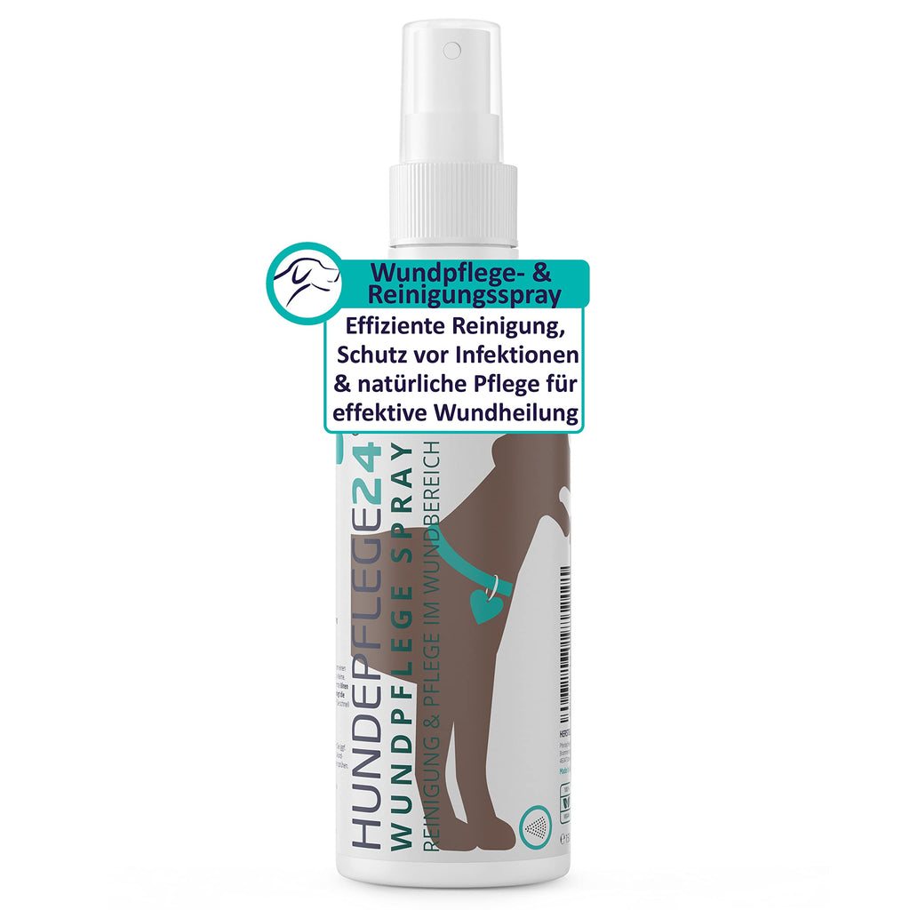 Hundepflege24 wound spray for dogs - disinfects, soothes, cares for and protects wounds of all kinds without burning - 125ml with proven active ingredients. Wound spray for dogs - care and wound disinfection for dogs - PawsPlanet Australia