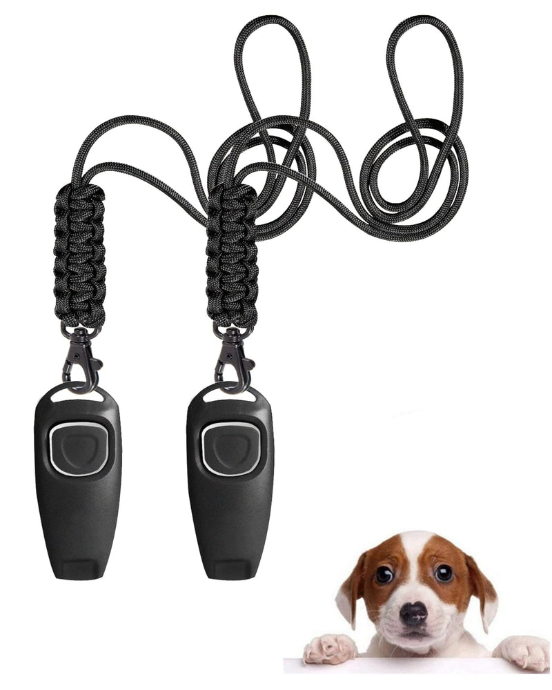 TODREMOU Dog Whistle Rütter Recall Dog Whistles High Frequency Dog Whistles Whistle Dog Dog Whistle Whistle Clicker Dog Clicker Set Clicker Dog Training Clicker Training for Dogs... (black 2 pieces) black 2 pieces - PawsPlanet Australia