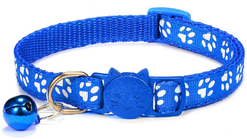ZACAL 2 x Cat Collars with Bell Safe Quick Release Buckle | Adjustable to Fit All Domestic Cats | PACK OF 2 (RED & BLUE) RED & BLUE - PawsPlanet Australia