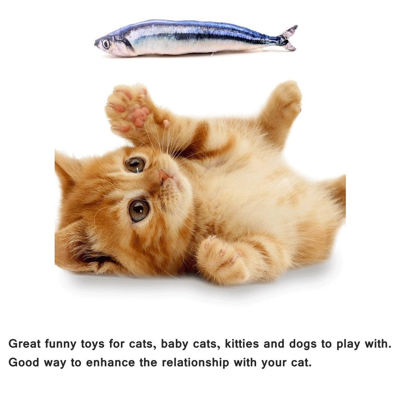 ZXJOY Catnip Toys Cat Toys Fish Shape Chew Toy Simulation Fish Pet Supplies（3 pack） (A-3 pack) A-3 pack - PawsPlanet Australia