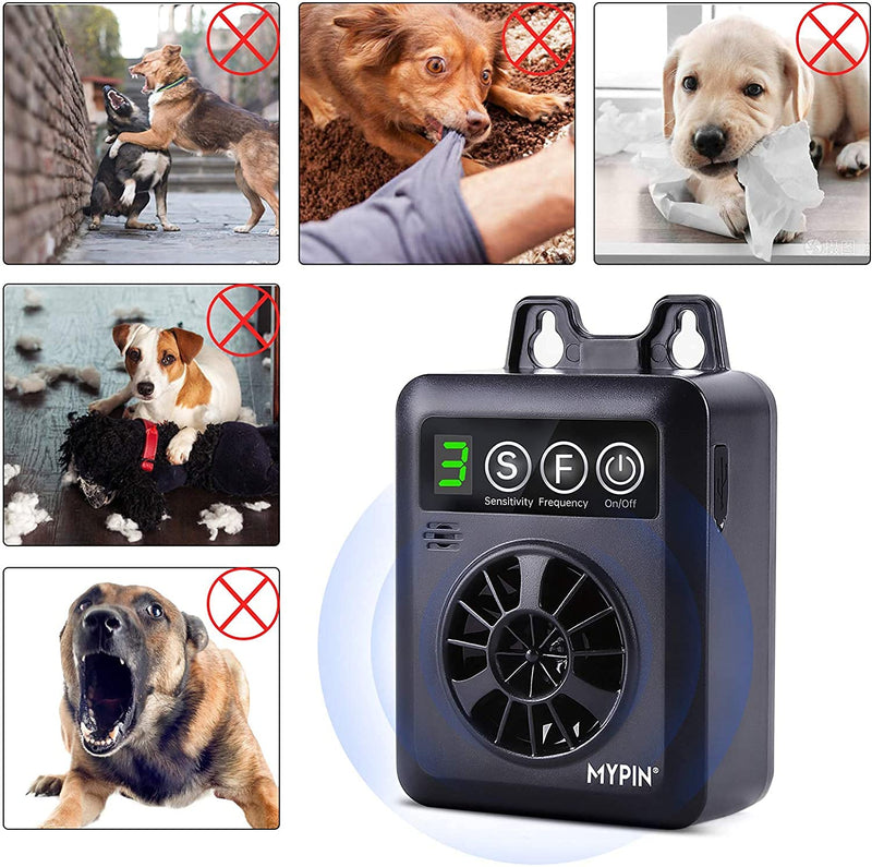 MYPIN Anti Barking Device, Bark Control Device with 3 Adjustable Ultrasonic Volume Levels, Automatic Ultrasonic Dog Bark Deterrent Dogs Bark Stopper - PawsPlanet Australia
