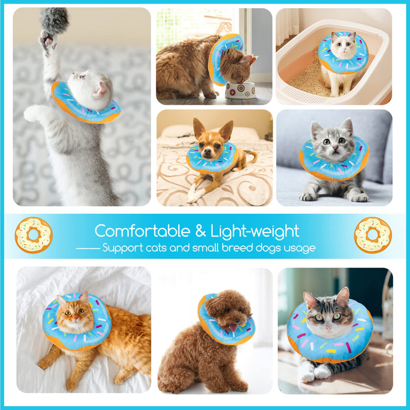 Cat Cone Collar Soft, Nobleza Adjustable Cute Donut Pet Recovery Collar for Wound Healing, Comfy Alternative Elizabethan Collar Medical Neck Pillow After Surgery Small - PawsPlanet Australia