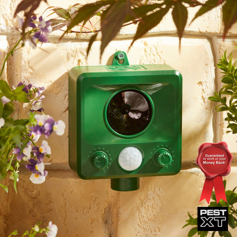 Pest XT Battery Powered Ultrasonic Motion Sensor Activated Cat Animal/Wildlife Repeller, Deters Unwanted Garden Pests (Green X2) - PawsPlanet Australia