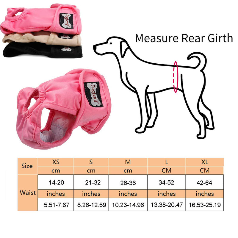 Komate Reusable Female Dog Physiological Pants Menstrual Safety Pants Dog Hygiene Diapers Pet Harassment-prevention Heat Period Underwear Washable Pet Panties Underwear (XS (Waist 16-22cm), Beige) XS (Waist 16-22cm) - PawsPlanet Australia