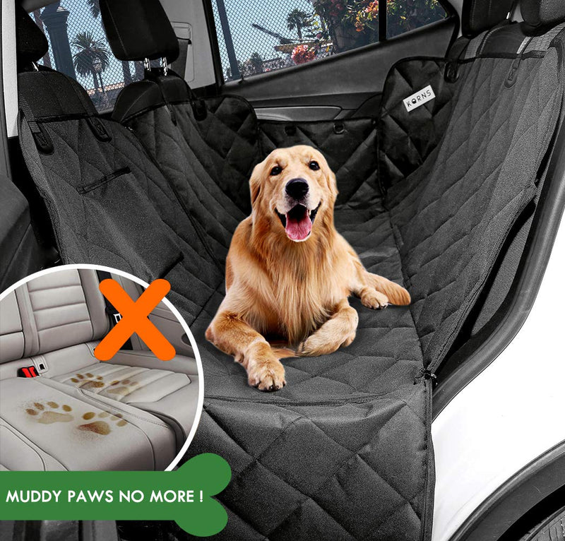 [Australia] - KQRNS Dog Seat Cover Car Seat Covers for Pets Pet Seat Cover Dog Hammock for Back Seat Scratch Proof Nonslip Durable Heavy Duty Dog Seat Covers for Cars Trucks and SUVs Black1 