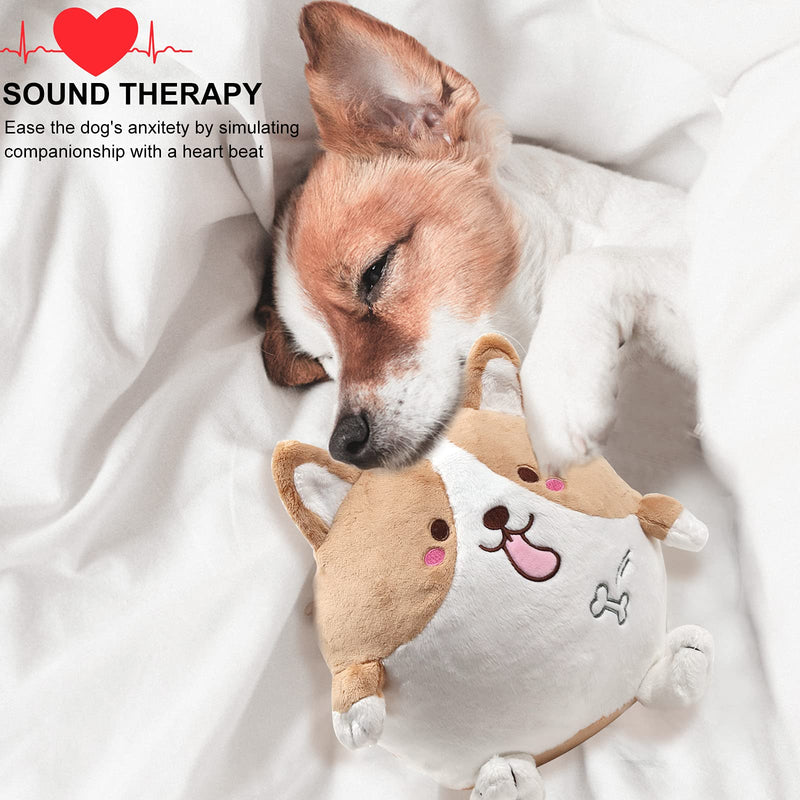 Kader Heartbeat Puppy Toy Newborn Puppies Sleep Aid Plush Toy with Heartbeat Simulator Puppy Behavioral Training Aid Comfort Toys for Anxiety Relief - PawsPlanet Australia