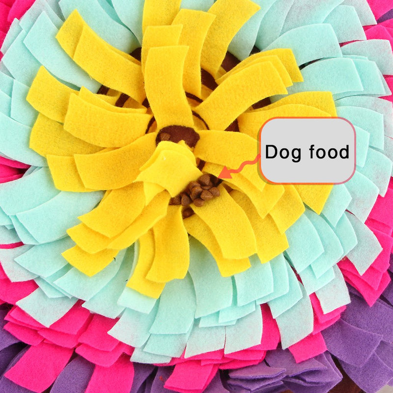 AIPINQI Dog Training Pad Small Dog Feeding Mat Pet Snuffle Mat Pet Nose Work Blanket Non Slip Pet Activity Mat for Slow Eating Foraging Skill, Stress Release, Purple - PawsPlanet Australia