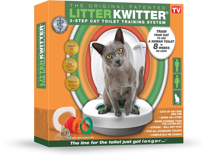 [Australia] - Cat Toilet Training System By Litter Kwitter - Teach Your Cat to Use the Toilet - With Instructional DVD 