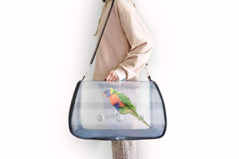 Moloni Bird Carrier Parrot Travel Cage Lightweight and Portable Pets Birds Travel and Vision Bird Cage Blue - PawsPlanet Australia