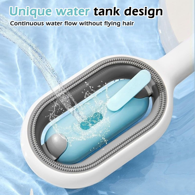 Pet Hair Removal Comb with Water Tank, Sporgo 4-in-1 Universal Cleaning Brush for Pet Hair with Wet Wipes, Multifunctional Cat Hair Brush Dog Brush for Massage (Long Hair/Blue) Long Hair/Blue - PawsPlanet Australia
