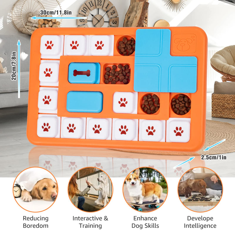 DSHZHM Intelligence Toy for Dogs, Dog Toy for IQ Training and Mental Stimulation, Dog Toy Intelligence Level 3 Level 3 - Keyboard (Orange) - PawsPlanet Australia