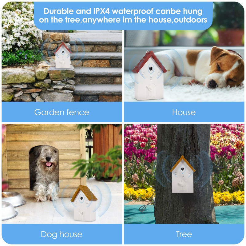 Petwudi Anti Barking Device, Ultrasonic Anti Barking, Sonic Bark Deterrents, Bark Control Device, Dog Bark Contrl Outdoor Birdhouse - PawsPlanet Australia