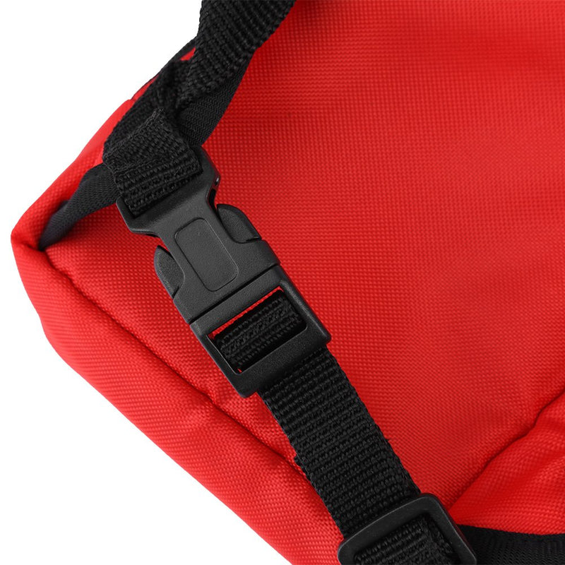 [Australia] - Filfeel Pet Backpack Leash, Small Dog Snack Storage Bag Harness with Lead Red L 