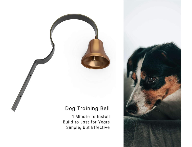 Baikey Dog Training Bell, Pet Bell Potty Training Bell Puppy Dog Door Brass Tinkle Bell for Housetraining Houserbreaking Black - PawsPlanet Australia