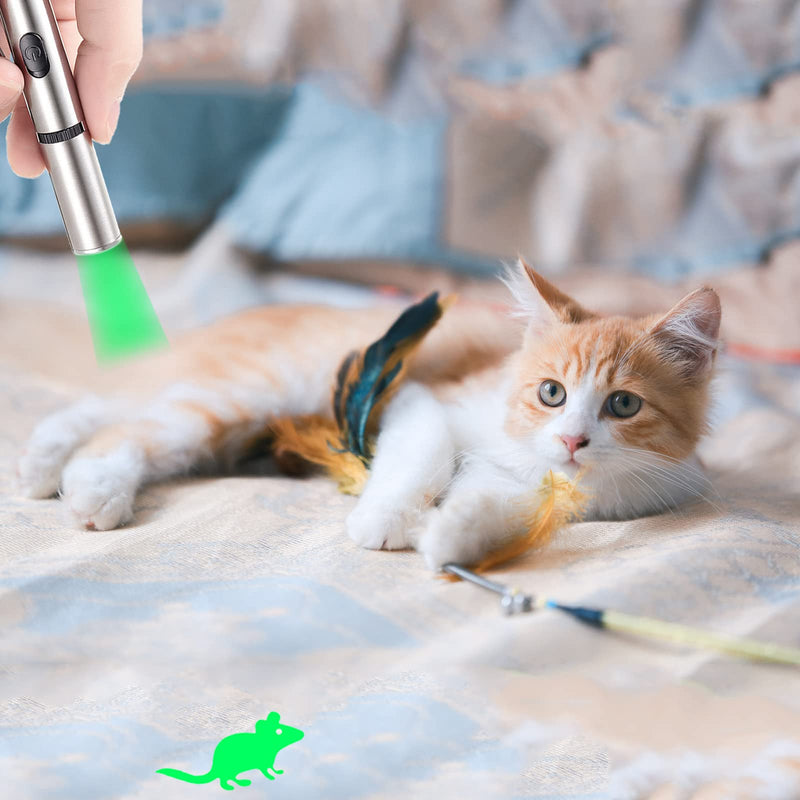 TEAYTIS Cat Toy Cat Training Chaser Interactive Toys Flashlight cat Led Pointer Indoor Cats Dog Chaser Toys (B) - PawsPlanet Australia