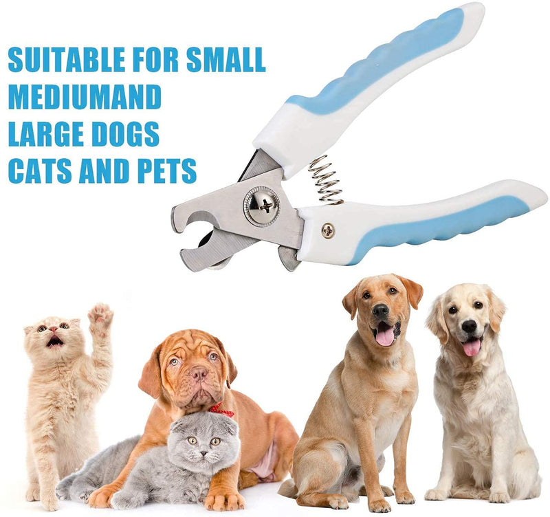 TODARRUN Pet Nail Clippers and Trimmer with Safety Guard to Avoid Over-Cutting Nails,Suitable for Large Small Dogs & Cats - (L) - PawsPlanet Australia