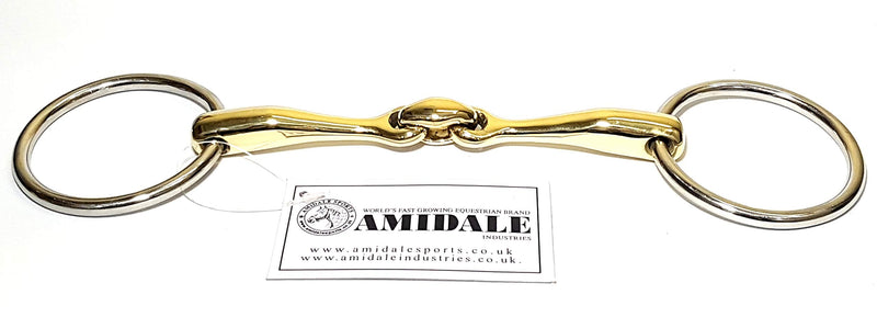 AMIDALE LOOSE RING SNAFFLE BIT LOZENGE TURTLE TACTIO 14mm ANGLED CURVED HORSE BIT BNWT 3 SIZES (5.00 inches) 5.00 inches - PawsPlanet Australia