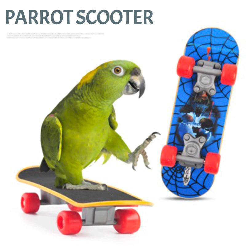 gerFogoo 7 Pack Bird Training Toy Parrot Toys, Including Shopping Cart Stacking Ring Toy Skateboard Parrot Interactive Toy for Small Parrots, Parakeets, Conures, Cockatiel, Budgie and Love Birds - PawsPlanet Australia