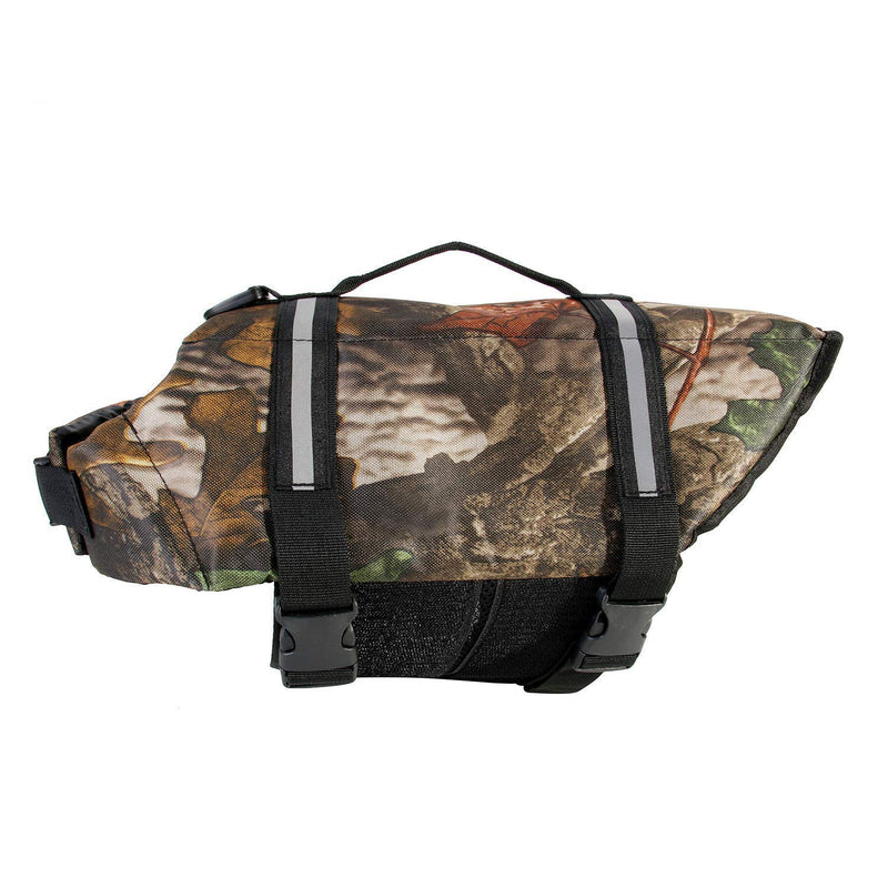 [Australia] - Camo Pet Life Preserver Jacket,Camouflage Dog Life Vest with Adjustable Buckles,Dog Safety Life Coat for Swimming, Boating, Hunting | (XS, S, M, L, XL) … Camo dog life jakcet 