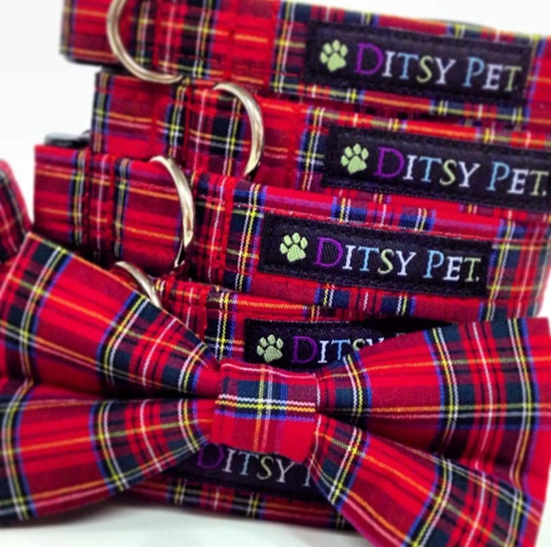 Ditsy Pet Highland Tartan Dog Collar Small - PawsPlanet Australia