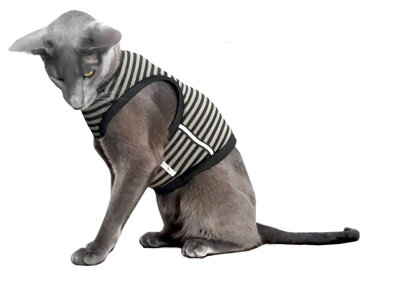 [Australia] - Kotomoda Cat's Street Style Stretch Synthetic t-Shirt-Harness with Ring S 